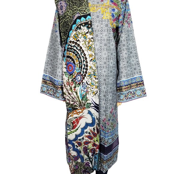 Almirah Junaid Jamshed Pakistani Shalwar Maxi-Style Kameez Viscose Cambric XS/36 - Picture 7 of 14